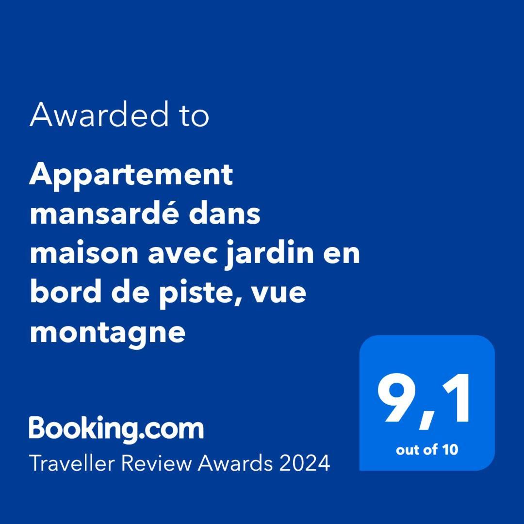 Logement Mansarde Dans Maison Avec Jardin En Bord De Piste, Vue Montagne Les Houches Εξωτερικό φωτογραφία