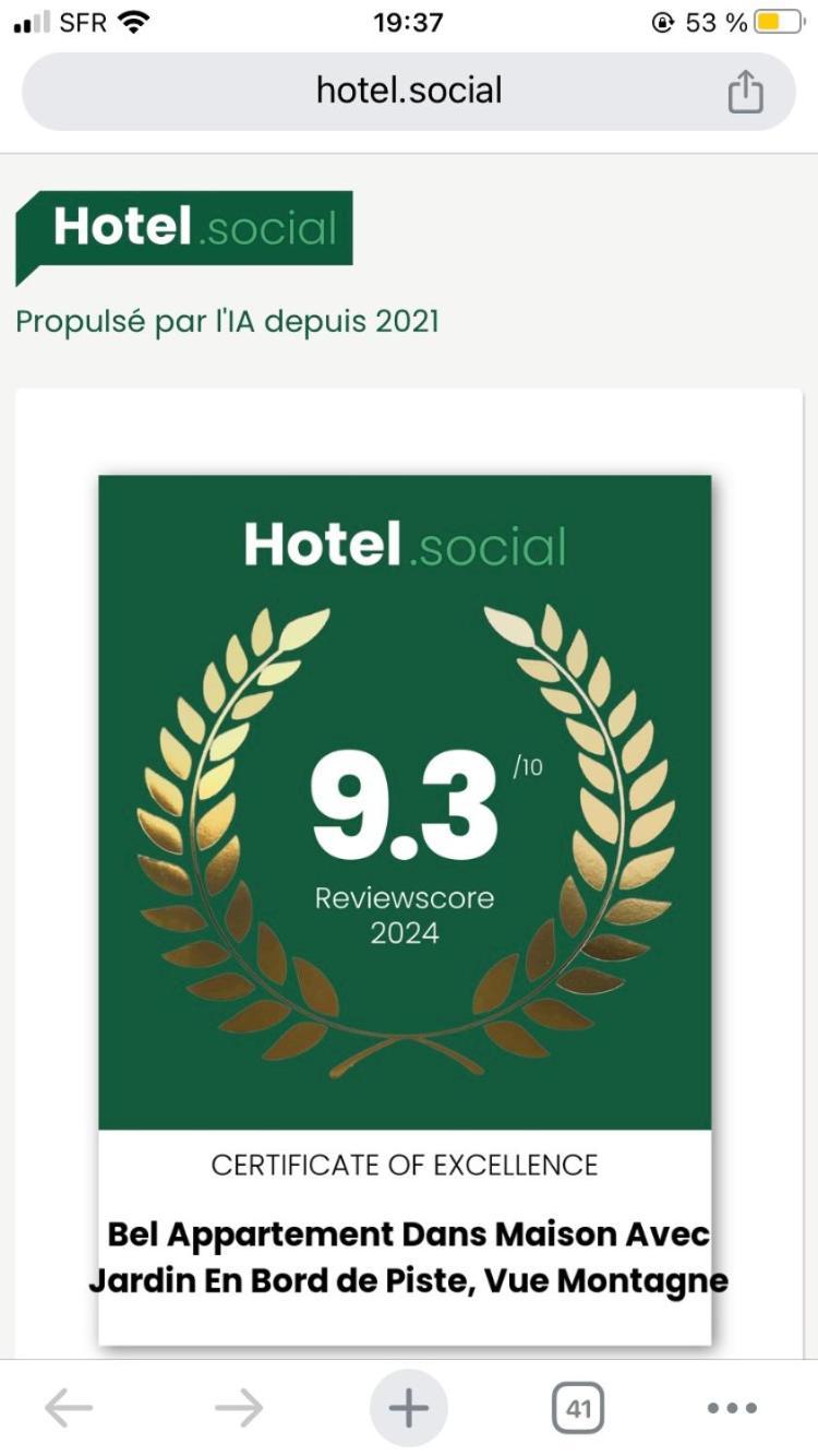 Logement Mansarde Dans Maison Avec Jardin En Bord De Piste, Vue Montagne Les Houches Εξωτερικό φωτογραφία